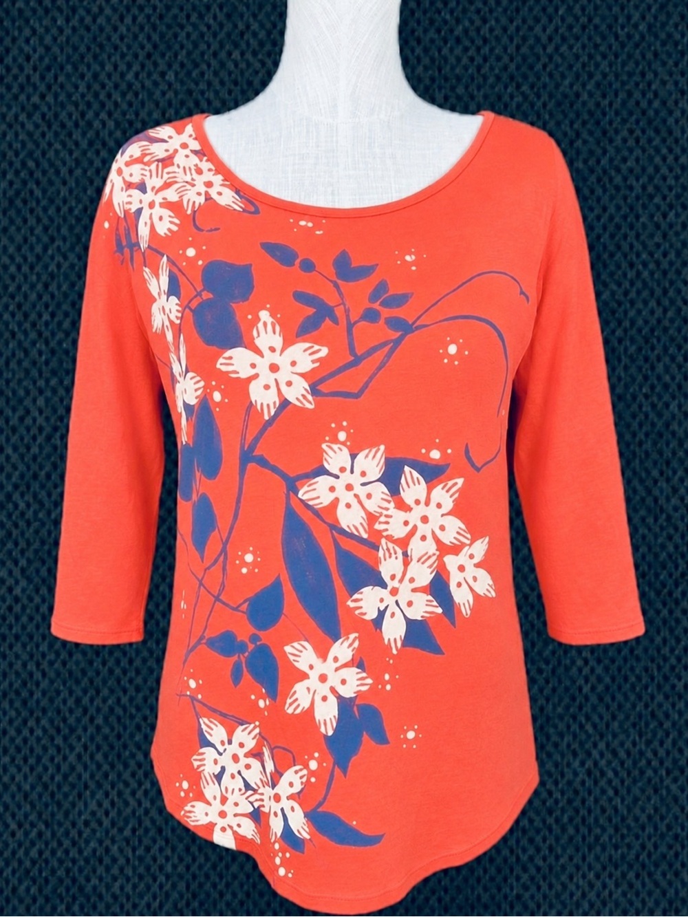Lucky Brand Coral Floral Scoop-Neck Top - Picture 2 of 6